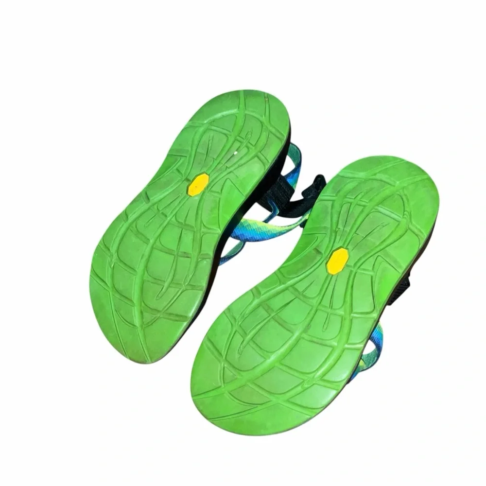 Chaco Z/2 Sandals Blue Green Strappy Toe Loop Outdoor Hiking Women’s 8